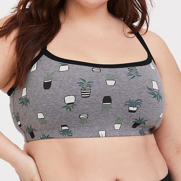 torrid Other - Torrid 1X XL Bralette Crop Sleep Cami Bra Grey NWT